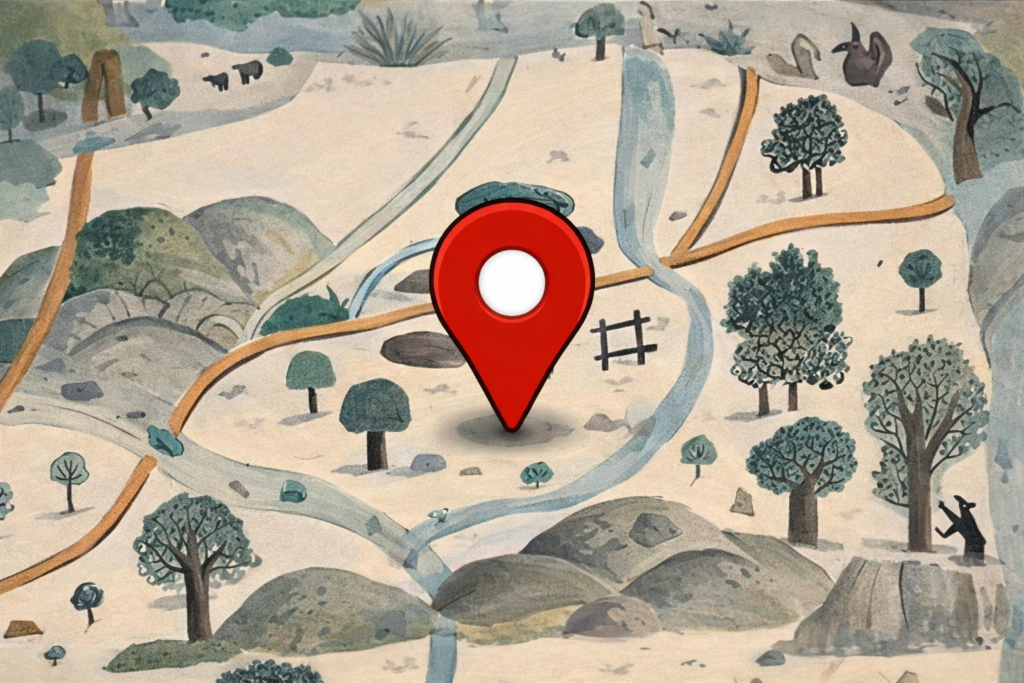 Map with map pin