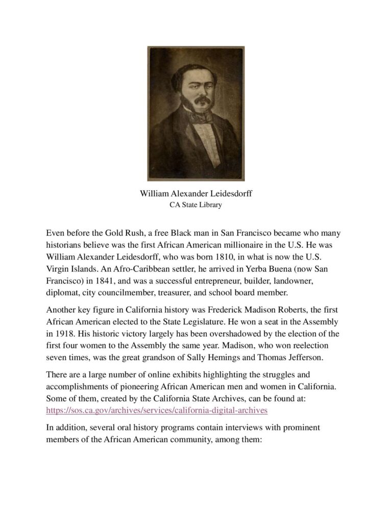 Black Californians press release page two