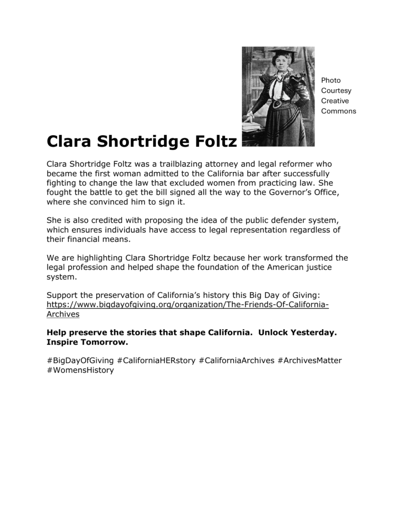 Clara Shortridge Foltz